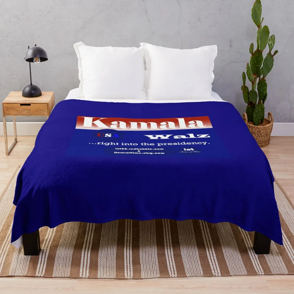 Kamala Harris Tim Walz Throw Blanket Luxury St Warm Blankets