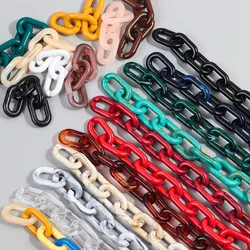 10pcs Acrylic Chunky Oval Ring Beads Large Link Chain for Bracelet Necklace Making DIY Jewelry Sunglasses Chains Accessories