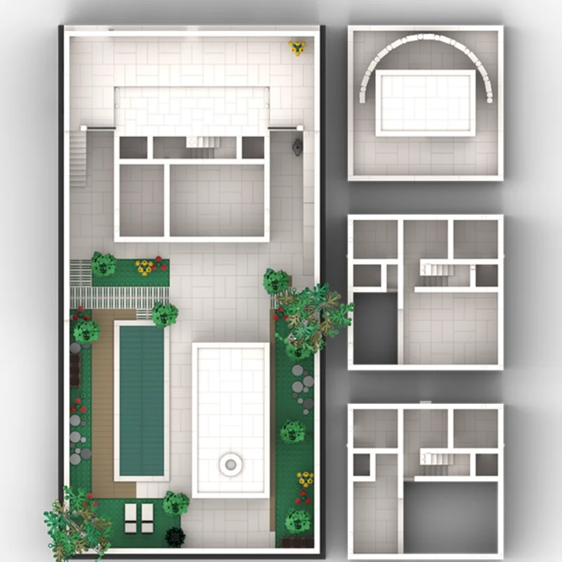 3206 قطعة MOC Turgano منزل حديقة وحدات نموذج اللبنات هدية الكريسماس تجميع فكرة التعليم الطوب الاطفال لعبة عيد ميلاد #5
