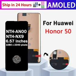 100% New Display For Huawei Honor 50 LCD NTH-NX9 NTH-AN00 Touch Screen Digitizer Honor50 LCD Display Replacement Parts