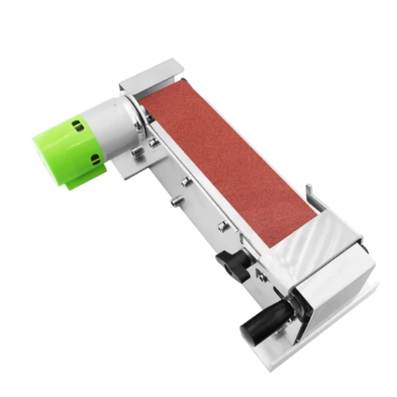 Small Desktop Multifunctional Belt Grinder Knife Sharpener Miniature Electric Polisher Metal Woodworking Grinder Knife Sharpener