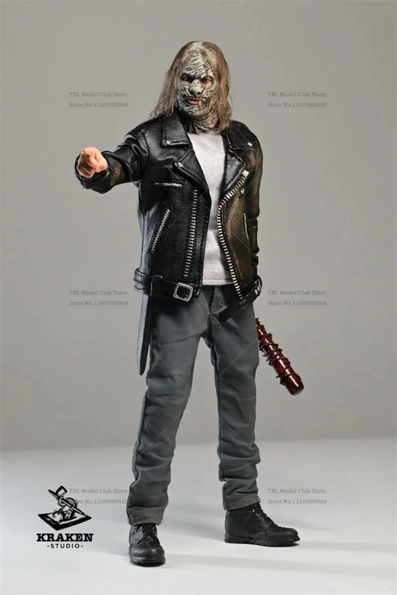 Kraken Studio 1/12 Scale Negan Salvation Army Villain ผู้นําเบสบอล Stick Lucille 6 นิ้วชุด Action Figure ทหารชาย
