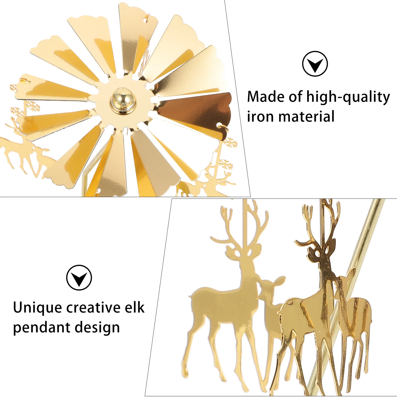 

Rotating Candlestick Elk Design Golden Revolving Holder For Wedding Party Rotating Candlestick Decor Gift Lighting Home Decor