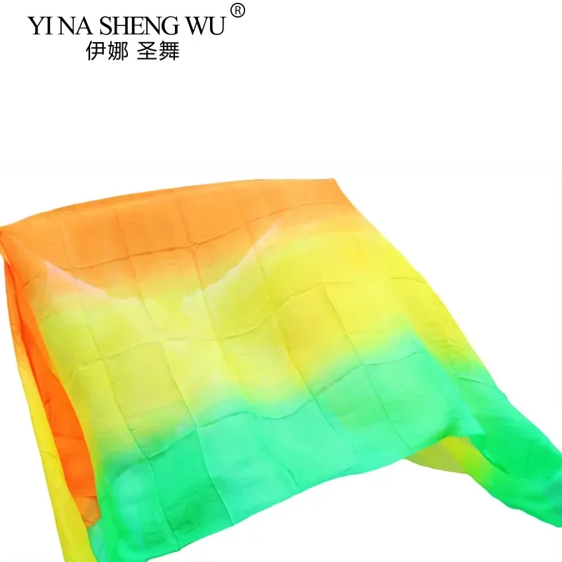 カスタマイズされた100％天然シルクベリーダンスベール200/250/300cm手染めダンスシルクベールグラデーションカラーダンスアクセサリーベール3サイズ