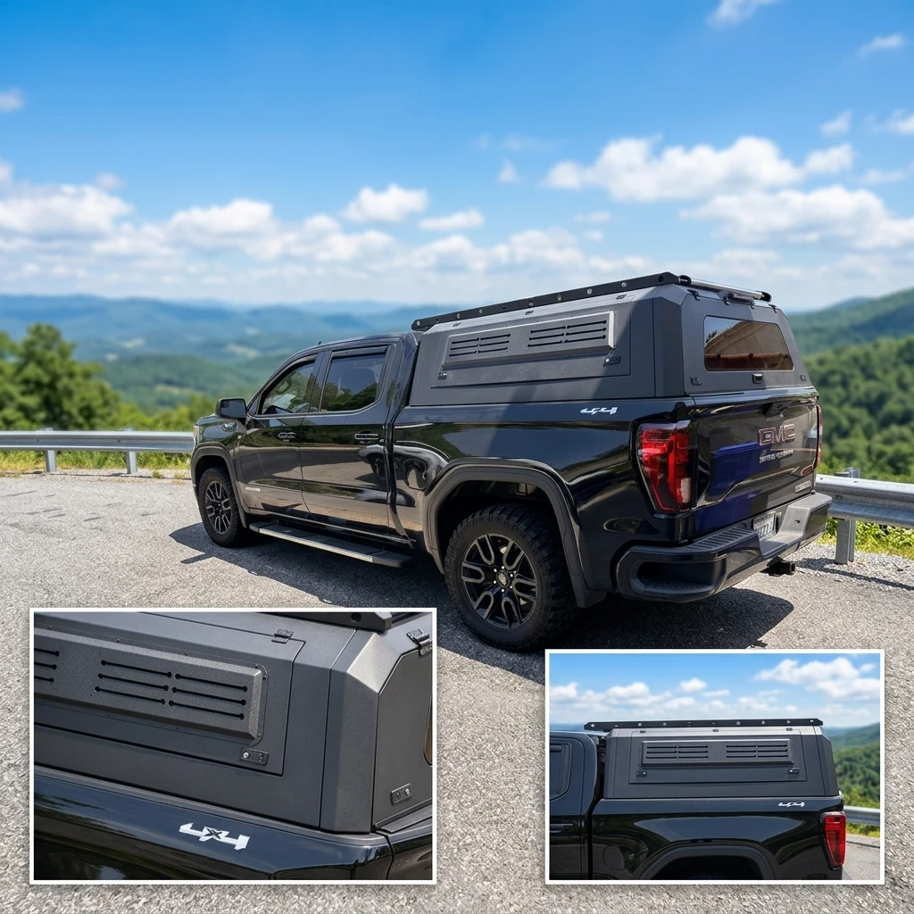 Damei Factory Direct Sales High Quality Pickup Hard Topper Aluminum Alloy Canopy Split Truck Cover Canopy For  Silverad