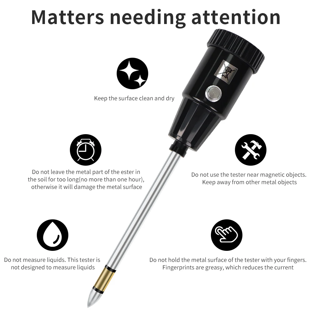 Portable Soil PH Moisture Meter Professional Soil Tester Waterproof  PH Detector Humidity Analyzer for Garden Plant Flower Farm