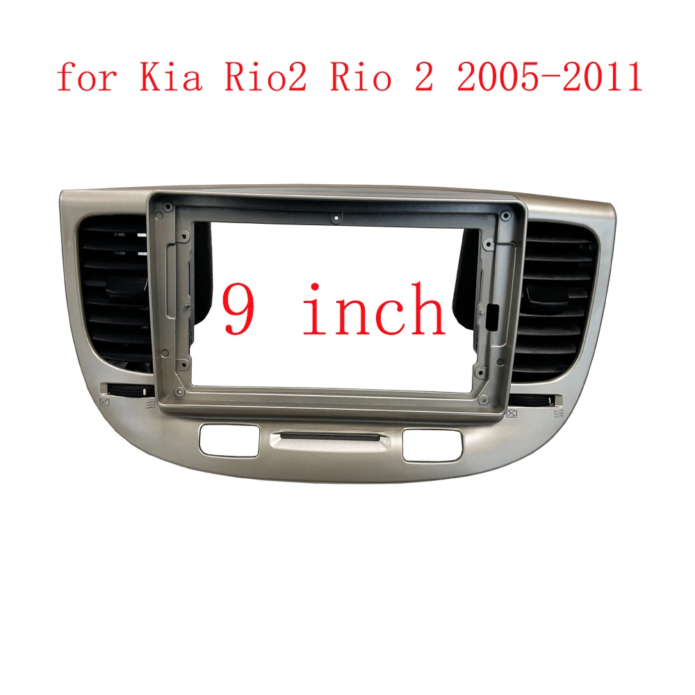 9 Polegada quadro do carro tomada de ar condicionado android rádio áudio painel fascias para kia rio 2 rio2 2005-2011