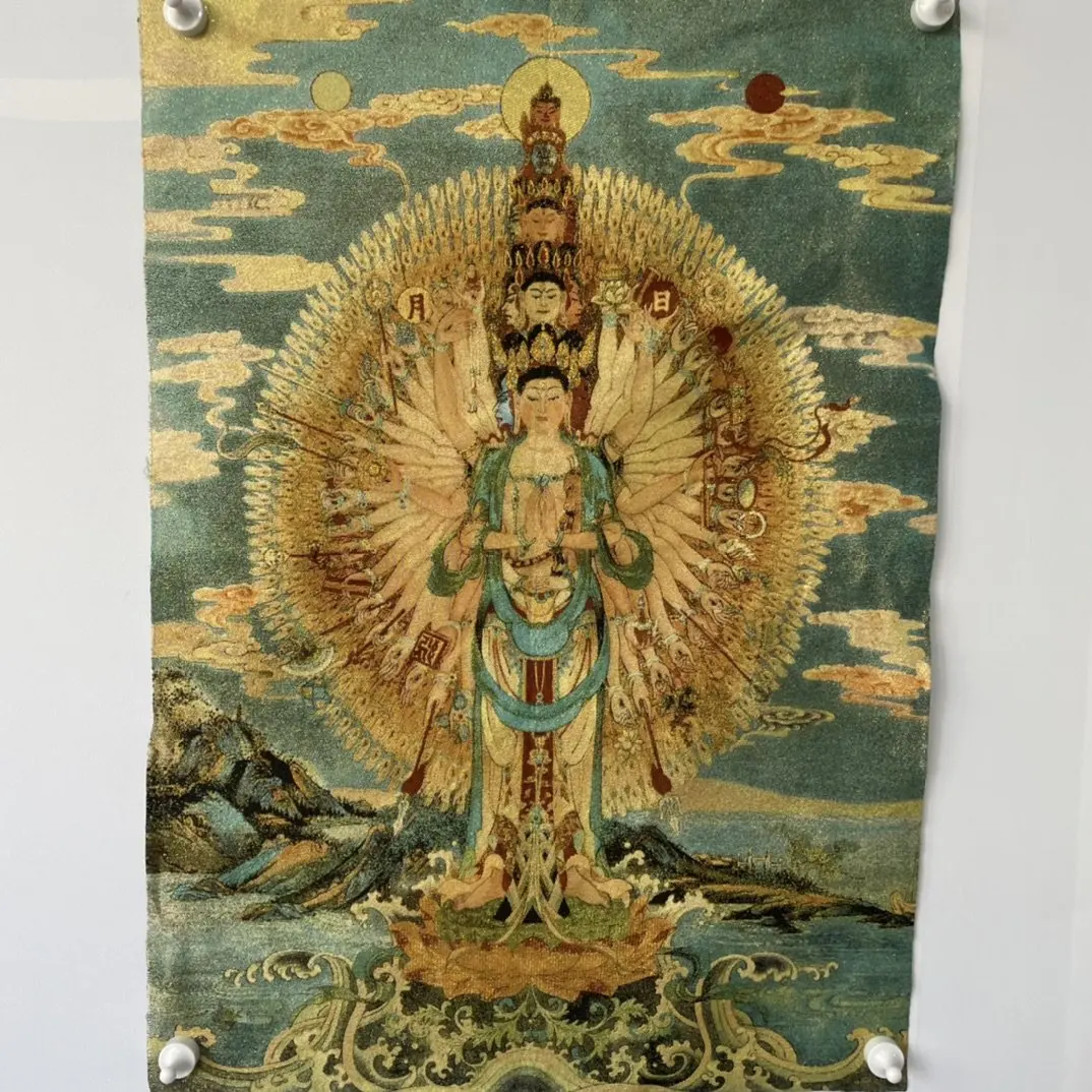 Diamond Embroidery Canvas Painting Cross Stitch Full Square Thousand-Handed Avalokitesvara Buddha Statue Picture DIY Decorative