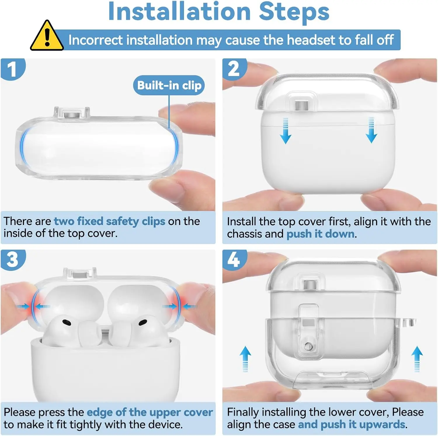 Clear Case for AirPods 5/4 2026 New Phone Stand Design Magnetic Automatic Lock Case Cover with Cleaner Pen for AirPods 5/4/Pro 3