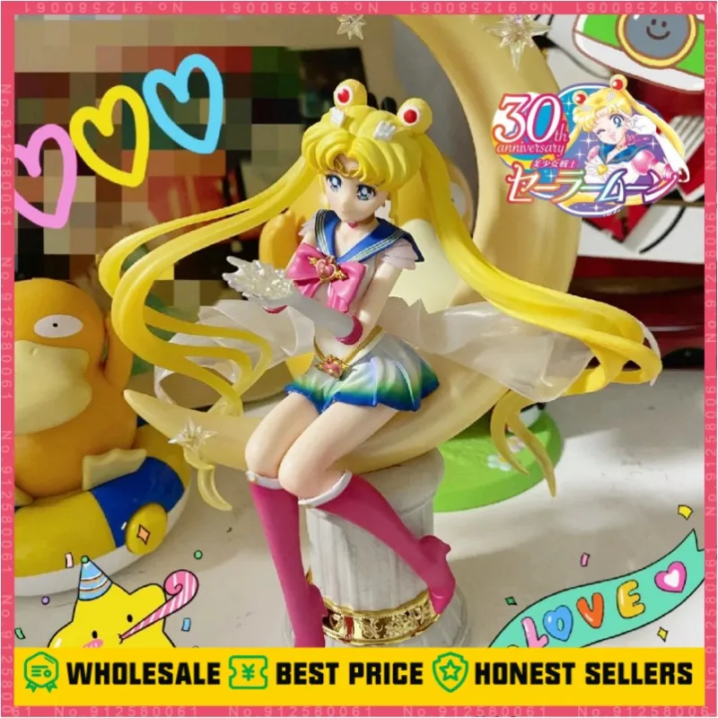 20cm Sailor Moon Figures Anime Tsukino Usagi Model Moon Hare Zero Cartoon Action Figurines Toys Collection Anime Gift