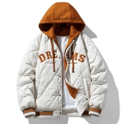 Winterjas Heren Outdoor Capuchon Baseball Uniform Heren Winter Mannelijke Jas Windjack Oversized Heren Donsjassen Overjas