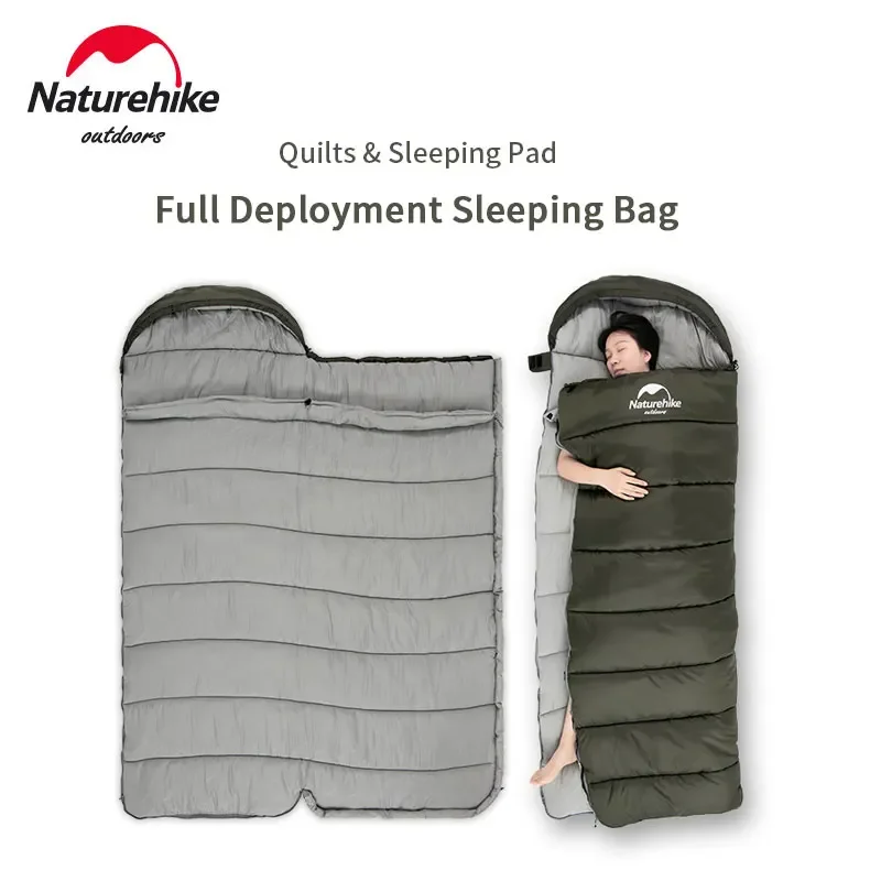 Naturehike Camping Sleeping Bag Ultralight Waterproof 3 Season Warm Envelope Backpacking Sleeping Bags for Outdoor Travel Hiking