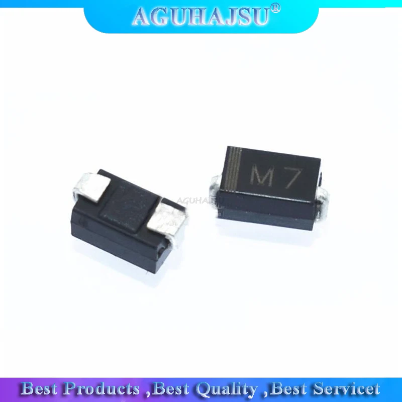 100PCS 1N4007 SMD DIODE M7 1A 1000V IN4007 Rectifier Diode   New original