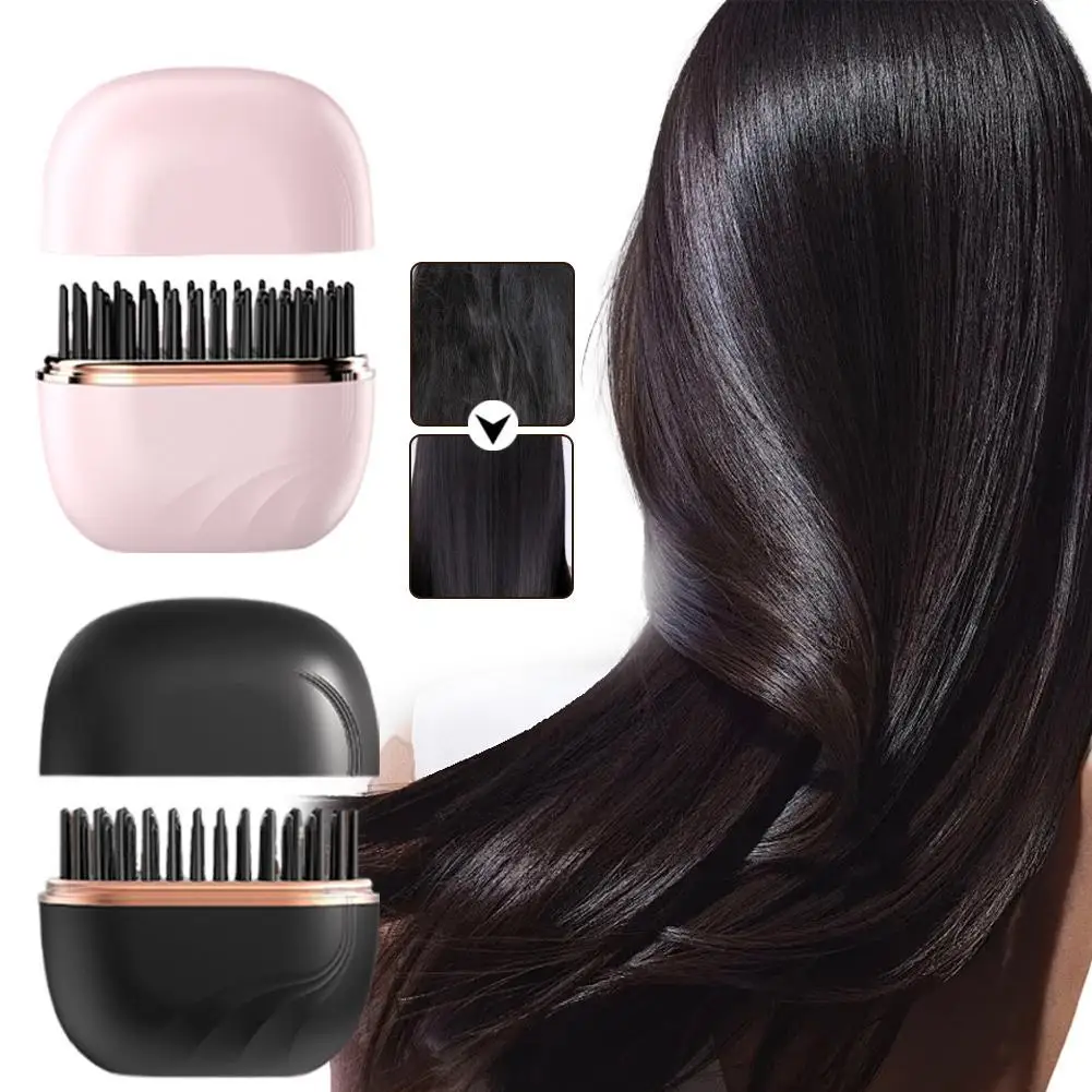 

Mini Portable Wireless Straight Hair Comb, Negative Ion Long-Lasting Fluffy Home Straight Hair Comb Dormitory Straight Hair Comb
