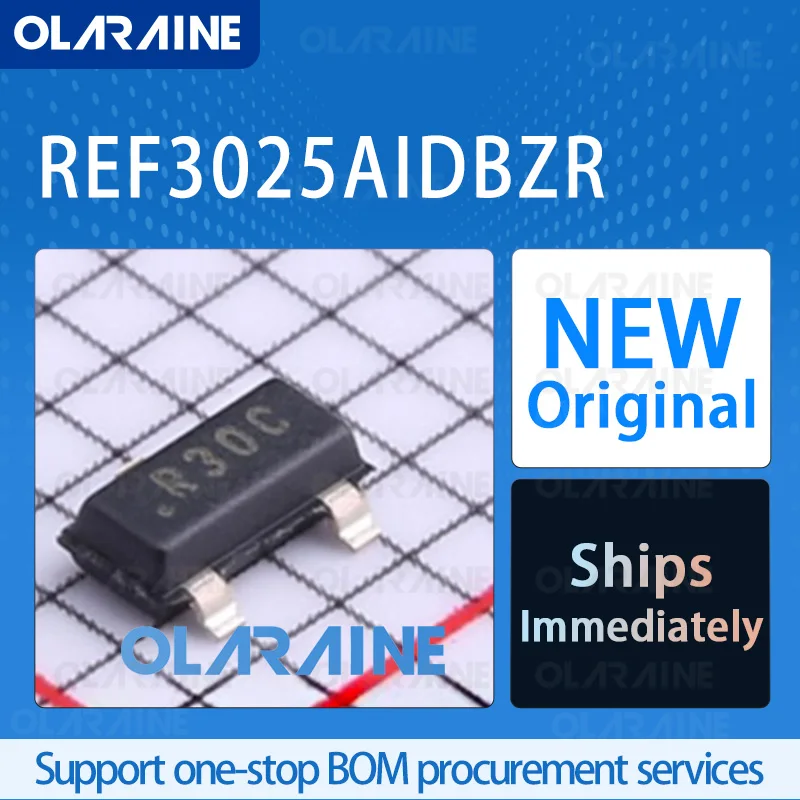 

5/10/100Pcs REF3025AIDBZR SOT-23-3 reference voltage RoHS The output voltage is 2.5 V Initial accuracy 0.2 % Shunt current 25 mA