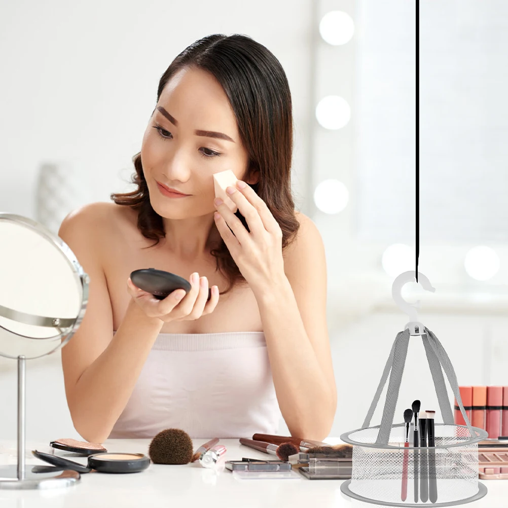 

2pcs Makeup Brush Drying Net Sponge Blender Basket Holder Egg Dryer Vegetable Fabric Lightweight Cloth Storage