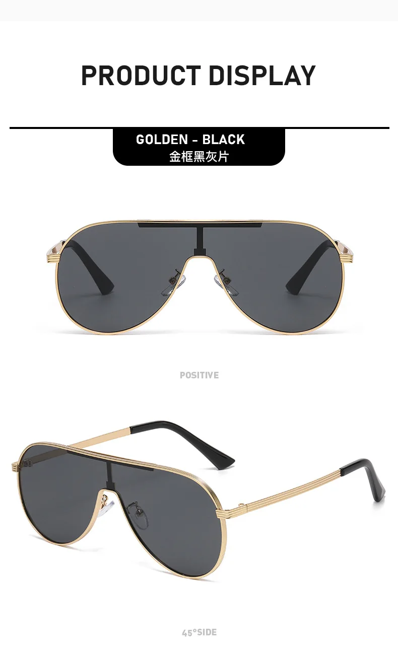 Neue modische und vielseitige Retro-Sonnenbrille mit metallischer Textur – UV-Schutz-Sonnenbrille 2524 – Detail 9