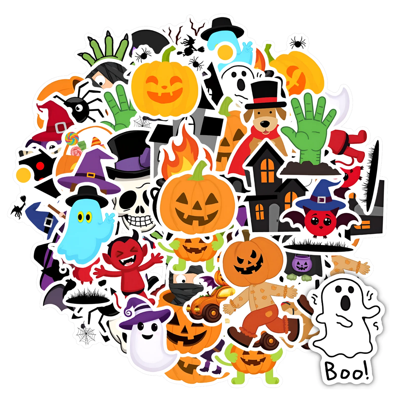 

35 шт.-50 шт., забавные наклейки с ведьмами, жуткие монстры, наклейки с монстрами, канцелярские наклейки для ноутбука, багажа, скрапбукинга, дневника