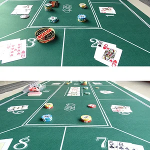 90X180cm Texas Holdem Poker Table Cloth Poker Card Game Table Cloth Casino Board Game Poker Mat Accessory 6 Main Sales Poker Table Fabric - №3