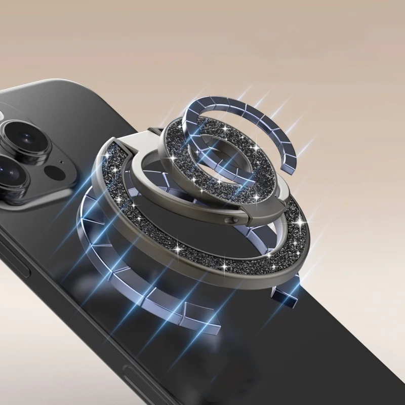 جديد على الوجهين حامل هاتف مغناطيسي حلقة حامل مسنده قبضة المغناطيس ل Magsafe آيفون 16 15 14 13 12 برو ماكس حامل سيارة الصالة الرياضية #4