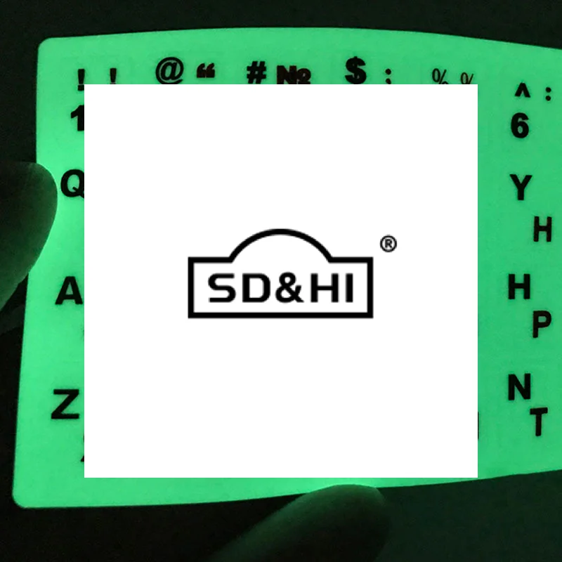 

Russian Language Fluorescent Keyboard Stickers Luminous Waterproof Keyboard Protective Film Wear-resistant Letter Keypad Sticker