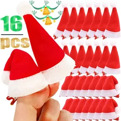 Little Christmas Hat Hairpin Lovely Mini Santa Claus Cap Hairclip Long Triangle Hat Metal Hair Clip Festival Barrettes