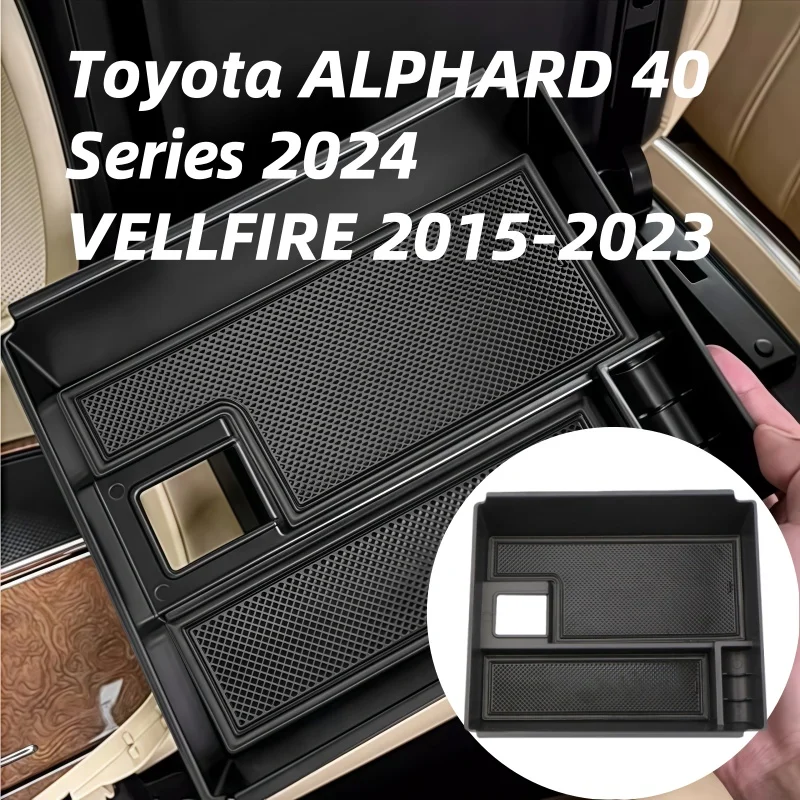 

For Toyota ALPHARD 40 Series 2024 VELLFIRE 2015-2023 Car Armrest Storage Box Center Console Organizer Accessories