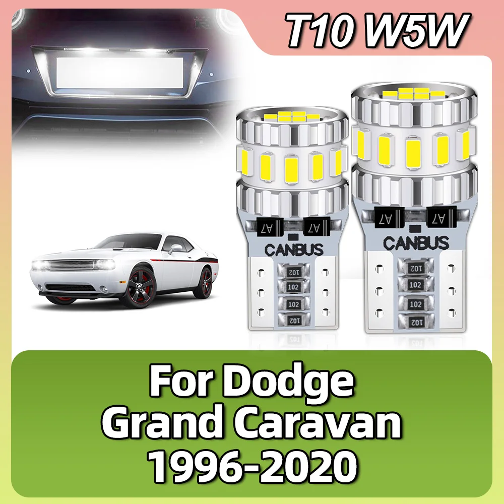 W5W T10 Led Canbus 168 194 Car Dome Reading Parking License Plate Lights For Dodge Grand Caravan 1996- 2016 2017 2018 2019 2020