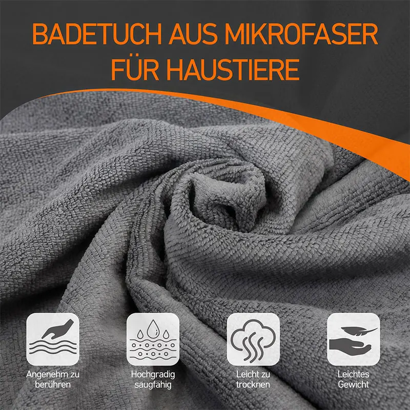 เสื้อคลุมอาบน้ำสำหรับสุนัข 2 in 1 แบบปรับได้ด้วยแถบตีนตุ๊กแก แห้งเร็ว ซึมซับน้ำได้ดีเยี่ยม สำหรับสุนัขขนาดเล็กถึงขนาดกลางหลังอาบน้ำ