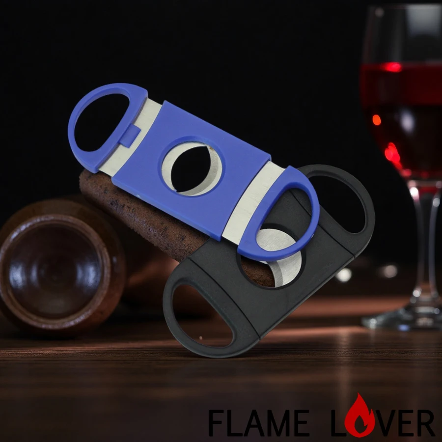 

Flame Lover Cuba Cigar Cutter Guillotine Puncher Scissors Stainless Steel 2 Blades Men Smoking Accessories Cortapuros WD-C-187Y