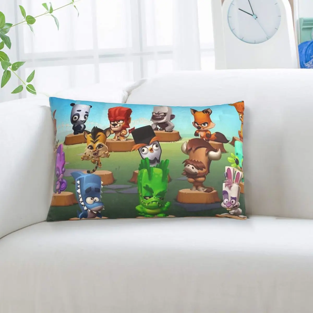 Zooba Battle Arena Rectangle Pillowcase Cushion Cover Decor Bedroom Bed Home Comfort Throw Pillow