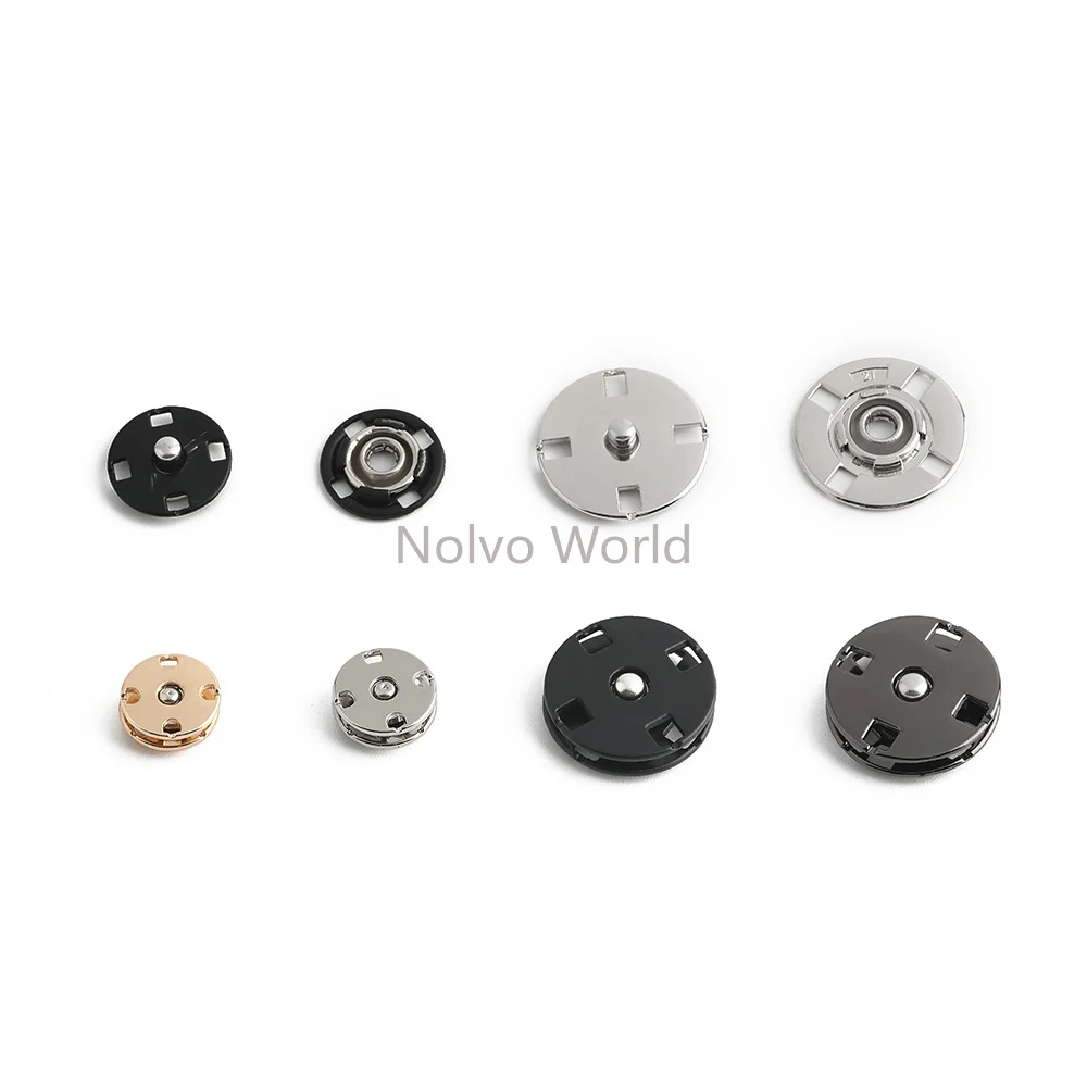 10/50/150PCS 10-21mm Strong Metal Snap Button For Handmade Dark Female Coat Windbreaker Invisible Magnetic Button Accessories