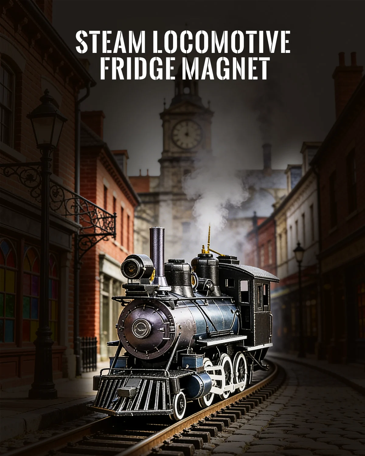MG-Steam Locomotive 3D Metal Train Model Kit assembled view