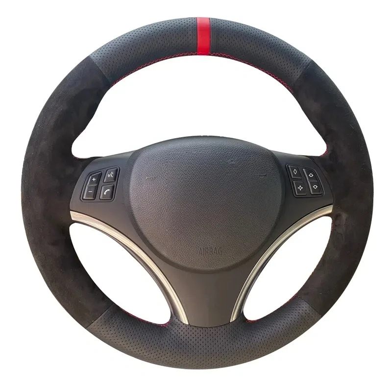 

Car Steering Wheel Cover Anti-Slip Suede Auto Interior Car Accessories For BMW E90 E91E92 E93 E87 E81 E82 E88 325i 330i 335i