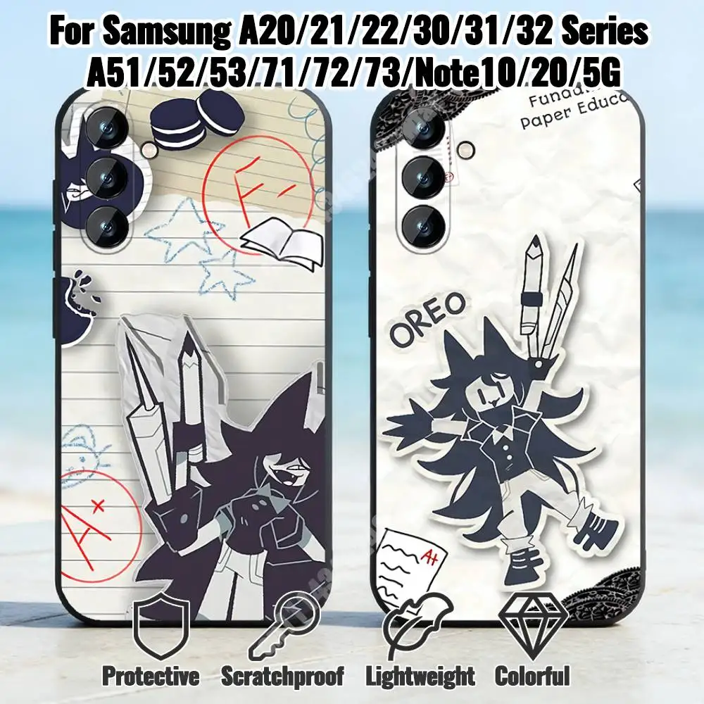 F-Fundamental Paper E-Education FPE Phone Case for Samsung Galaxy A10 11 12 A20 21 22 S E A70 71 72 73 Shockproof Bumper