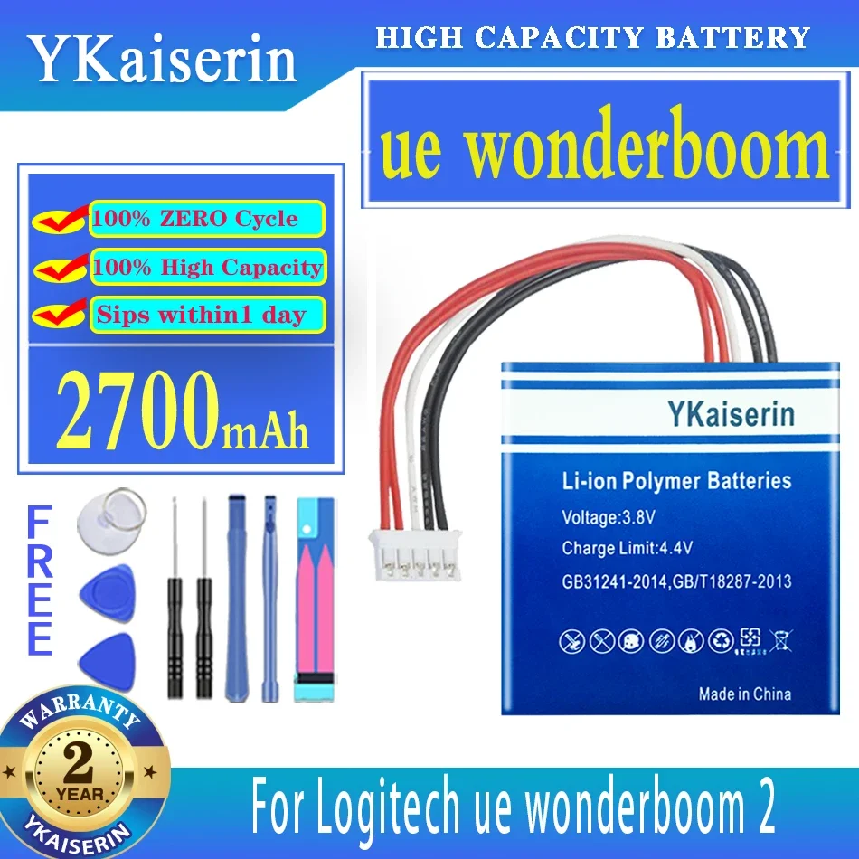 

2700mAh Extended Battery for Logitech UE WONDERBOOM 1 2 3 Bluetooth Speaker 360' surround sound Parts ue wonderboom2