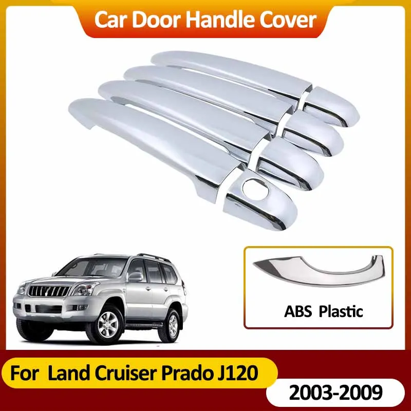 For Toyota Land Cruiser Prado J120 2003~2009 Door Handle Cover Sticker Auto Exterior Scratch Resistant Car Decorate Accessories