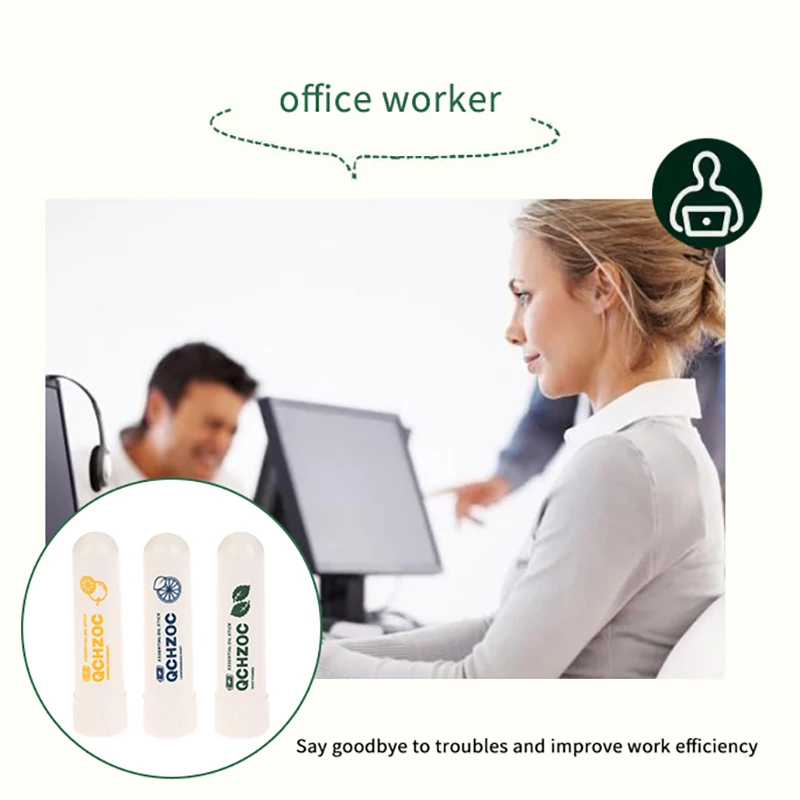 Penghirup Hidung Aromaterapi Penghirup Hidung Stok Energi Meningkatkan Fokus Meningkatkan Pernapasan Pereda Hidung Tersumbat Pendinginan Portabel