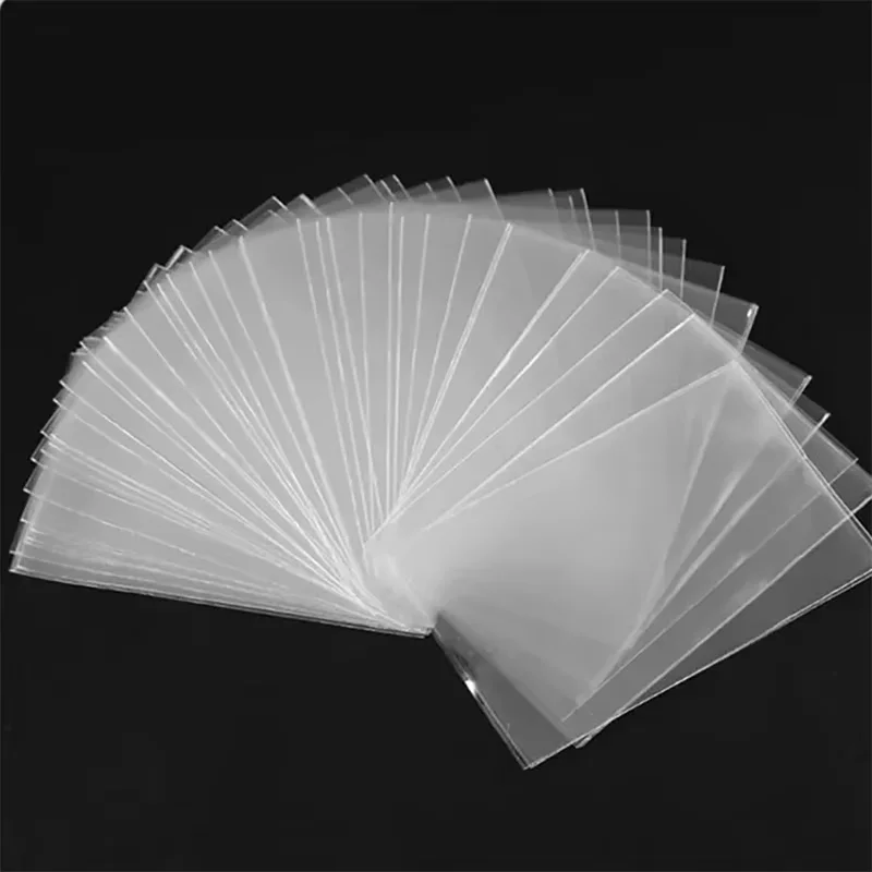 Ensemble de 100 pochettes de protection pour jeux de société, sacs de rangement transparents, couvre-cartes de tarot, accessoires cadeaux pour enfants