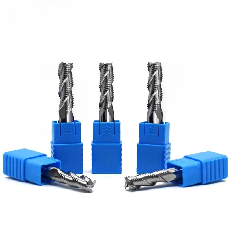 HRC55 Milling Cutter Alloy Coating Tungsten Steel Tool Cnc Maching 4 Blade Roughing Endmills  corn Milling Cutter For Metal