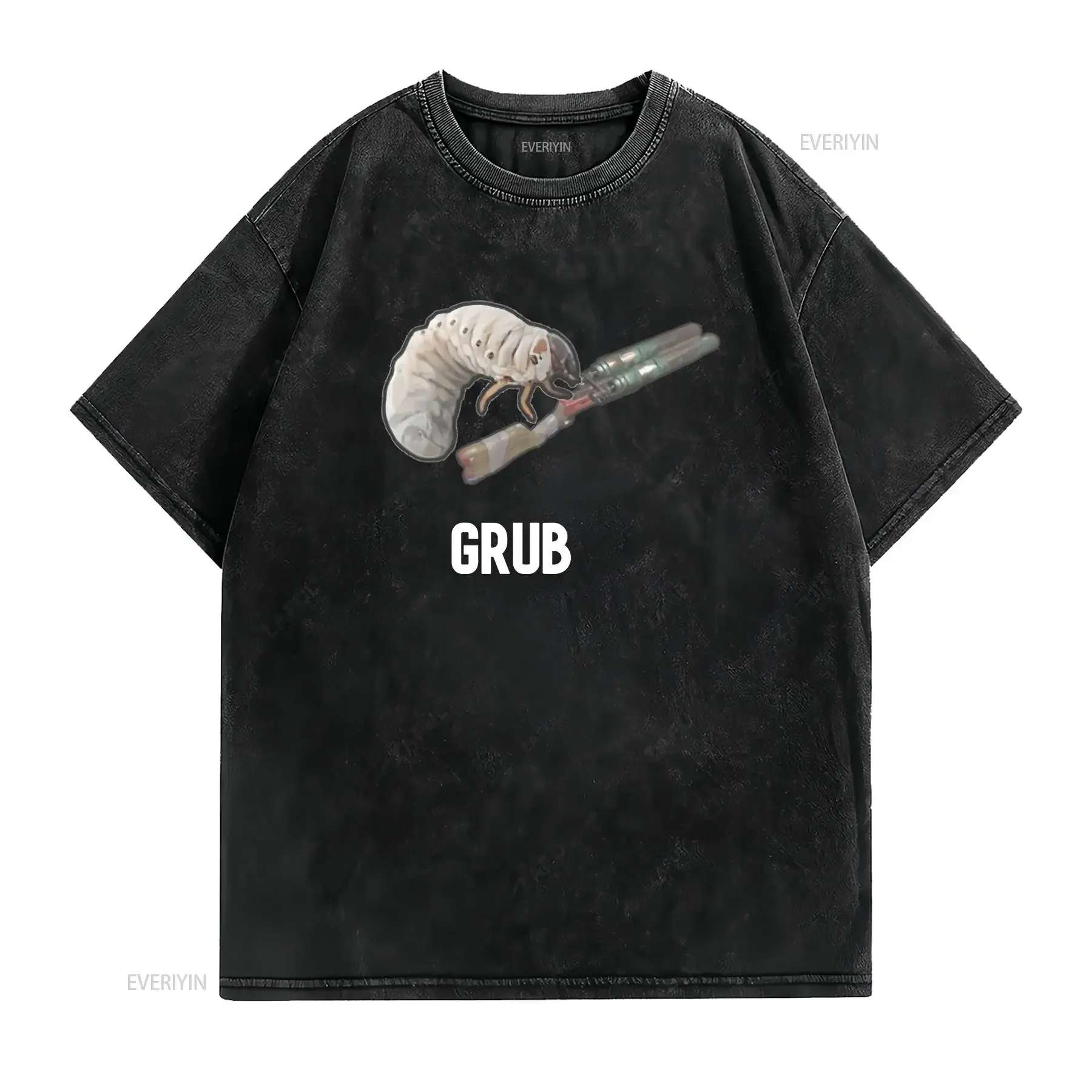 Grub Rust T Shirt Survival Game Gaming vintage Washed Slightly Stretched homme designer clothes graphic Stylish Unisex Soft
