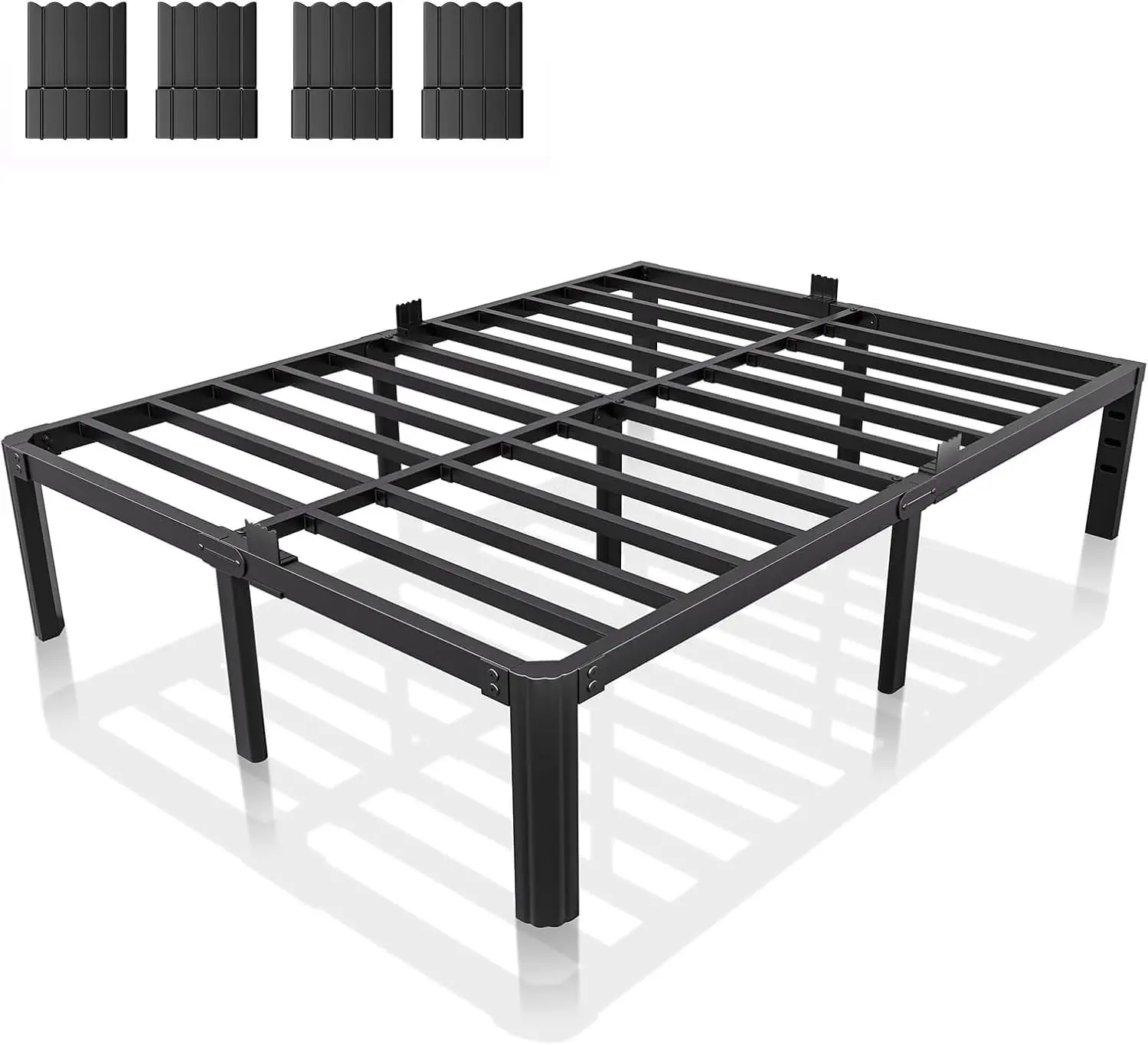 

Queen Size Metal Bed Frame, 14 Inch Heavy Duty Platform, 3500 lbs Capacity, No Box Spring Needed, Easy Assembly