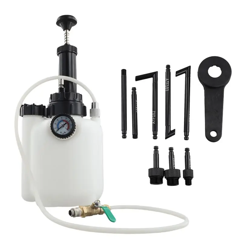 Manual Transmission Oil Filling System Fluid Pump Tool 3L With Adapter Brake Oil Bottle (A)