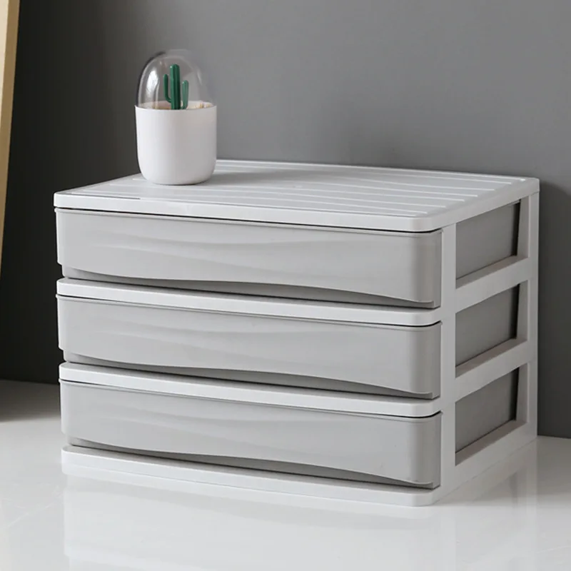 Minimalist office desktop storage box cabinet drawer type organizer box desk desk documents A4 paper storage cabinet plastic