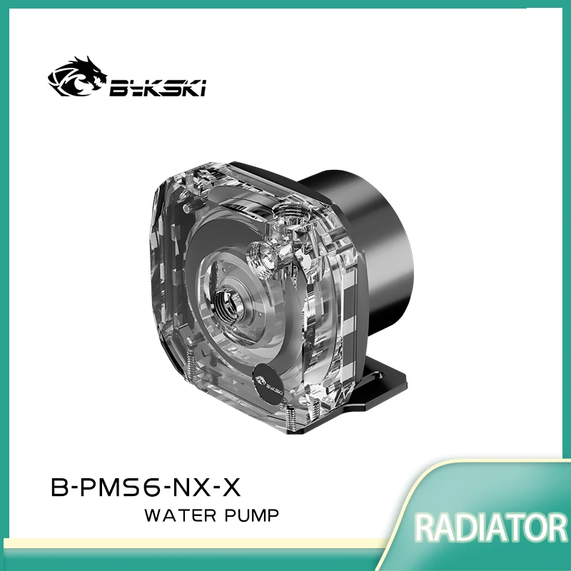 

Bykski B-PMS6-NX PWM Automatic Speed Control Pump Water Cooling System Maximum Flow 720L/H Compatible D5 Pump Black Cover