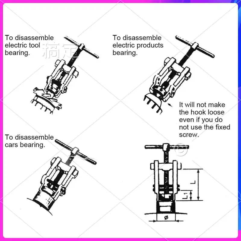 

NEW-Car Gear Puller Armature Bearing Forging Extractor Wheel Repair Removal Tools Disassembly Trailer Accessories