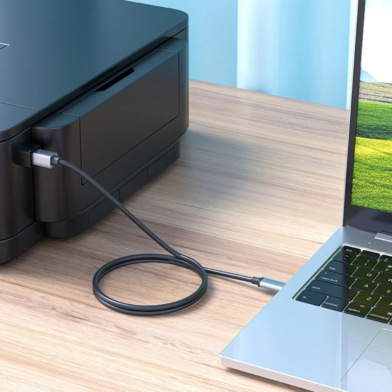 USB C إلى USB B خط الكابل نقل البيانات للطابعات ولوحات المفاتيح الإلكترونية K1KF