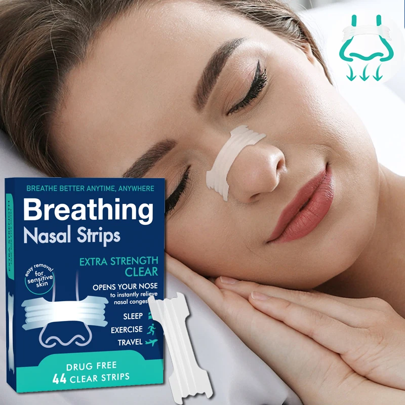 26/132PCS Breathing Nose Strips Extra Strength Sport Nasal Strip Better Sleep Non-Invasive Anti Snoring Strips for Adult Child