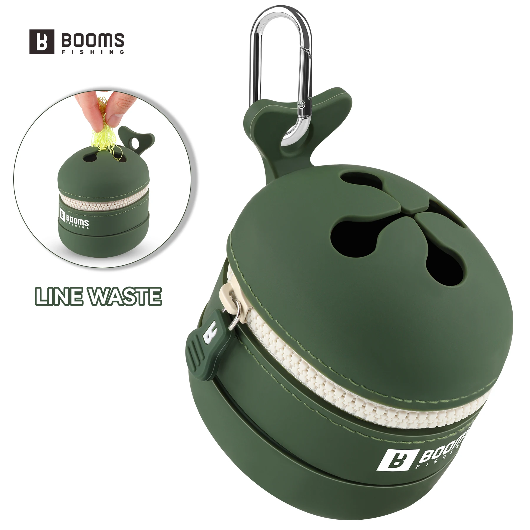 

Booms Fishing ST2 Fishing Line Bait Fishhook Waste Collection Retractable Silicone Collector Fishing Trash Can Camping Tools Bag