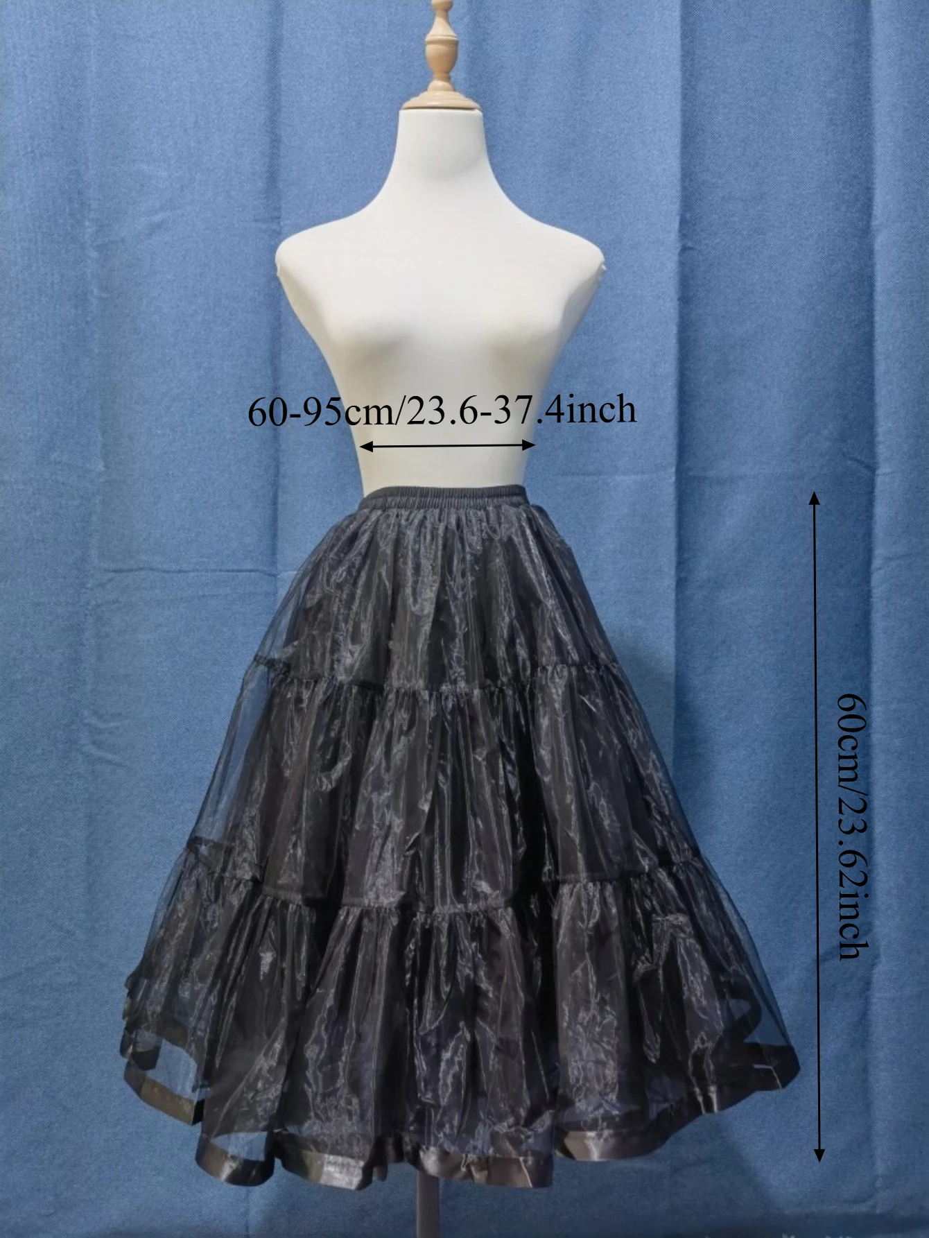 Lange bauschige Röcke 40/60/80CM Mädchen Mode Tutu-Rock Damen Einfarbiger Ballkleid-Brautpetticoat Weißer Hochzeitskleid-Unterrock Erwachsene – Detail 3